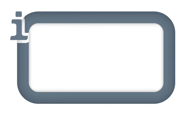 Vector vak voor het invoeren van tekst met info bord — Stockvector