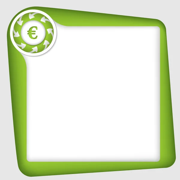 Cadre vectoriel pour insérer du texte avec signe euro — Image vectorielle