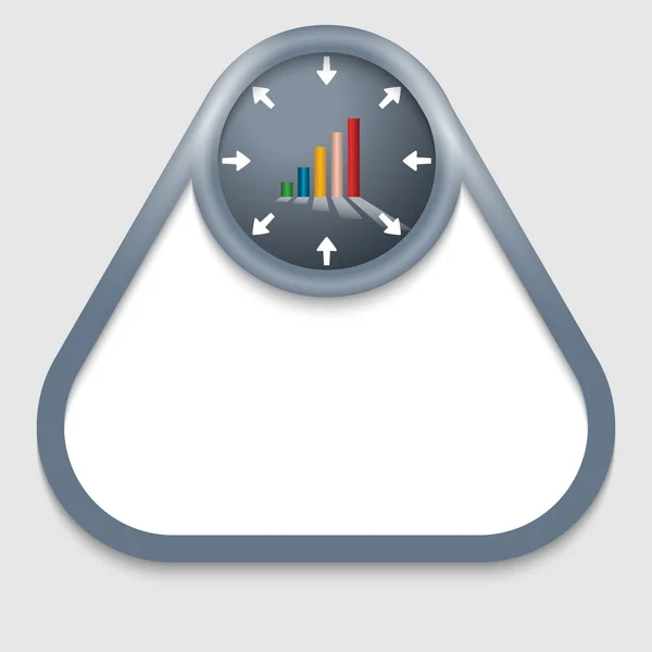Cornice vettoriale grigia per qualsiasi testo con grafico — Vettoriale Stock