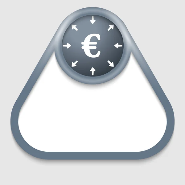 Šedé vektor rámec pro libovolný text s symbol měny euro — Stockový vektor