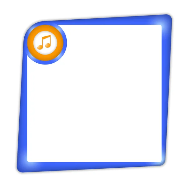 Vector frame for entering text with music icon — Stock Vector