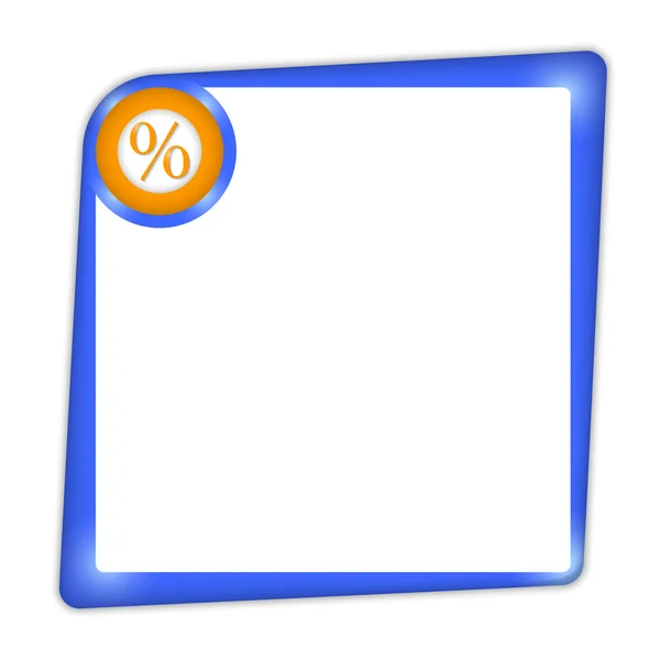 Vector frame for entering text with percent sign — Stock Vector