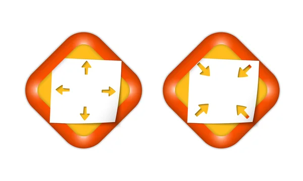 一套两个用纸和箭头图标 — 图库矢量图片
