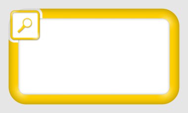 vektör çerçeve için Büyüteç ile metin ekleme