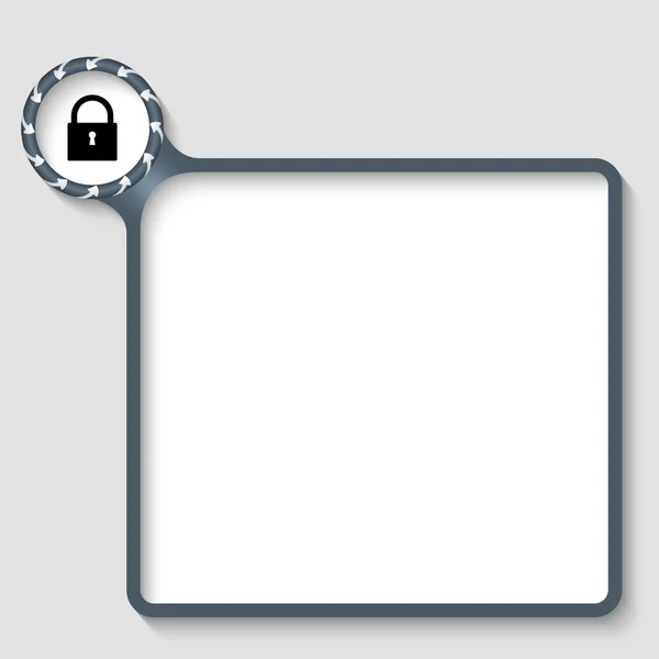 配备锁和箭头矢量文本框架 — 图库矢量图片
