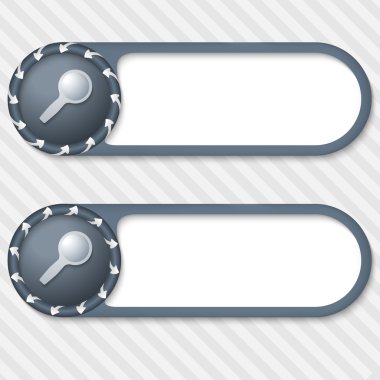 oklar ve Büyüteç ile iki vektör düğmeleri ayarlamak