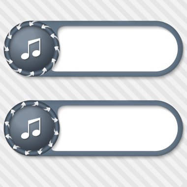 iki vektör düğme okları ve müzik simgesini ayarla