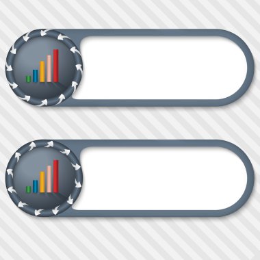 iki vektör düğme okları ve Grafik set