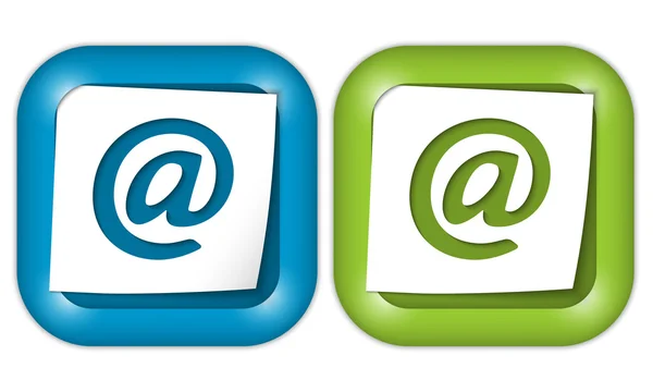 Set van twee pictogrammen met e-mailpictogram — Stockvector