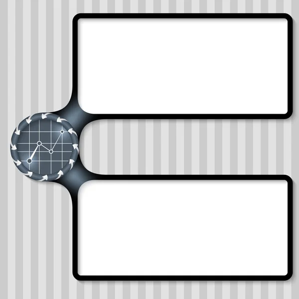 Double case pour saisir du texte avec des flèches et un graphique — Image vectorielle