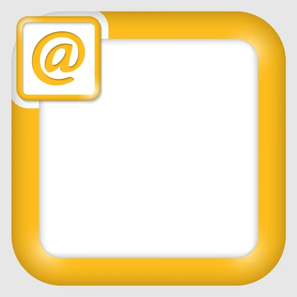 Caixa de texto vetorial para qualquer texto com ícone de e-mail — Vetor de Stock