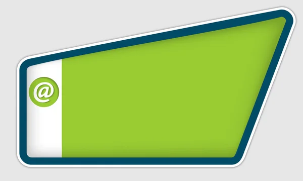 E メール ・ アイコン付きのテキストを入力するための緑の枠 — ストックベクタ