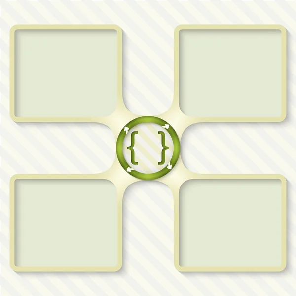 四个框用于输入带有箭头和括号中的文本 — 图库矢量图片