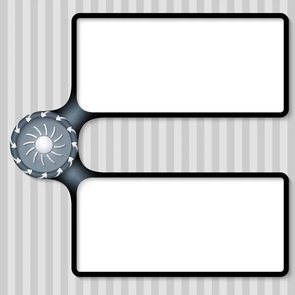 Dvojité pole pro zadávání textu pomocí šipek a slunce — Stockový vektor