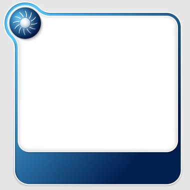 Mavi vektör metin kutuları birlikte güneş