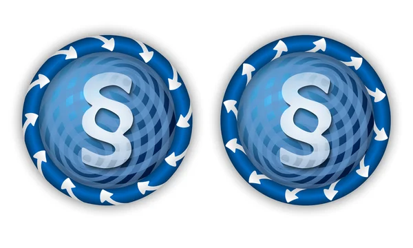 Definir dois ícones com setas e parágrafo transparente —  Vetores de Stock