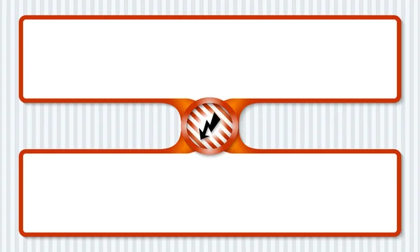 Två lådor för att skriva text med flash — Stock vektor