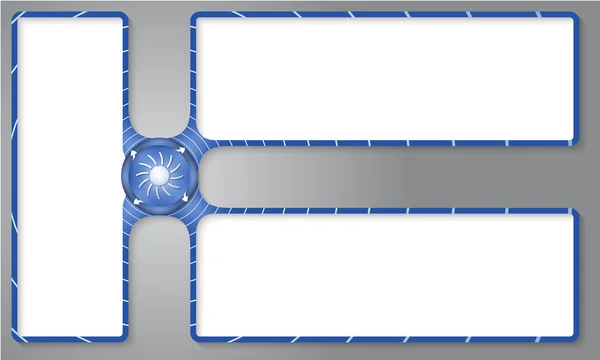 三个框用于输入文本箭头和太阳 — 图库矢量图片