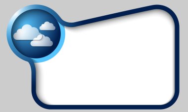 vektör şeffaf bulutlar ile herhangi bir metin için metin kutusu