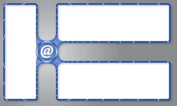Três caixas para inserir texto com símbolo de e-mail —  Vetores de Stock