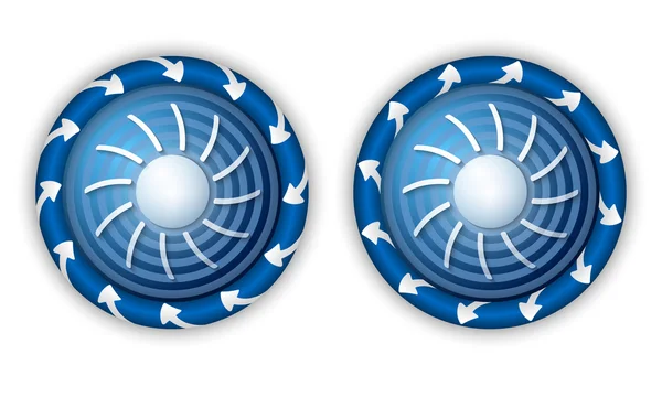 Oklar ve güneş ile iki Icons set — Stok Vektör