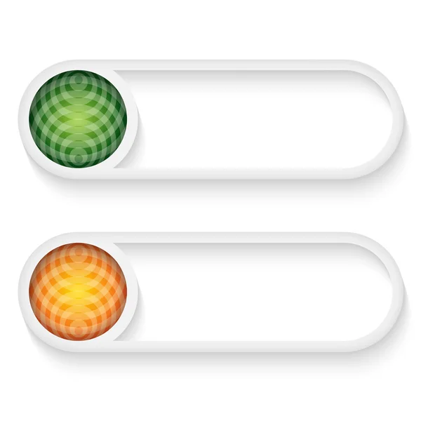円のパターンのテキストを入力するための 2 つのボタンのセット — ストックベクタ