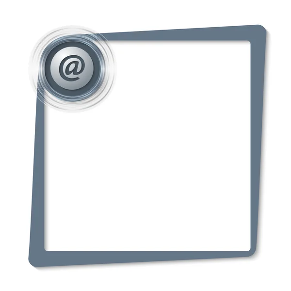 文本框架的任何文本和电子邮件象征的透明圆 — 图库矢量图片