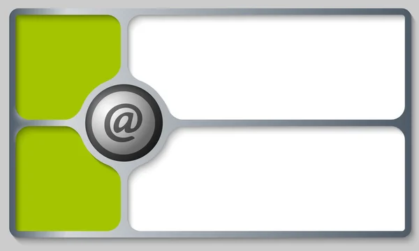 Cadres gris pour tout texte avec symbole email — Image vectorielle