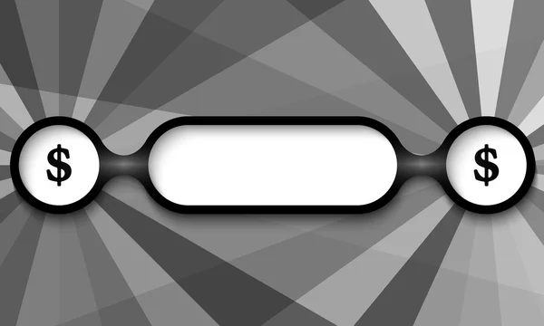 Schwarz-weißer Rahmen für jeden Text mit Dollarsymbol — Stockvektor