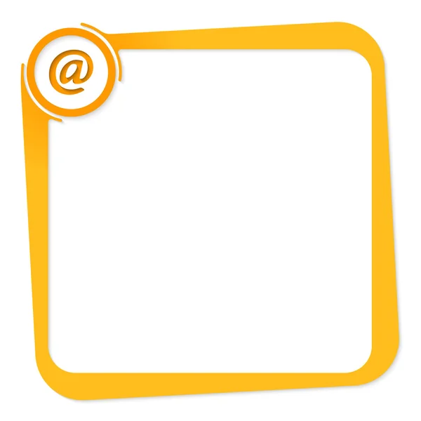 Boîte vectorielle pour tout texte avec symbole e-mail — Image vectorielle