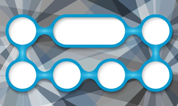 Marcos circulares conectados azules para texto — Vector de stock