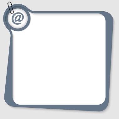 e-posta simgesi ve karanlık ataş ile gri kutu