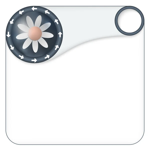 Boîte vectorielle pour saisir du texte avec des flèches et des fleurs — Image vectorielle