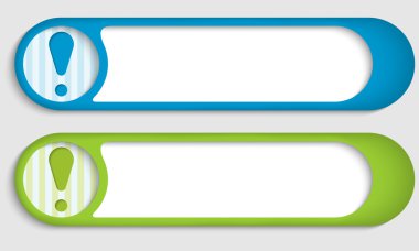 ünlem işareti ile iki düğme kümesi