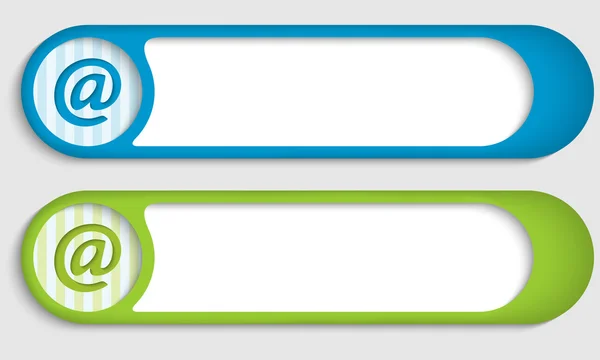 Set aus zwei Tasten mit E-Mail-Symbol — Stockvektor