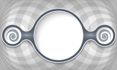 spiral ile herhangi bir metin için siyah ve beyaz çerçeve