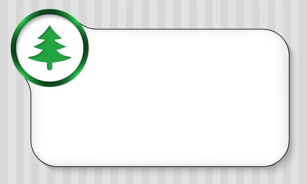 Rahmen für beliebigen Text mit Baumsymbol — Stockvektor