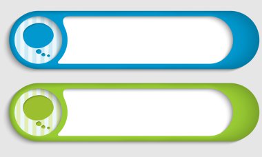 konuşma balonu ile iki düğme kümesi