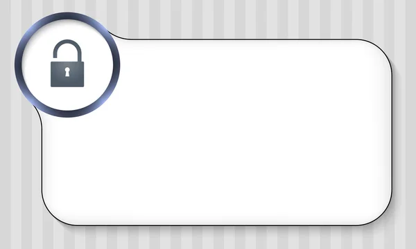 任意のテキスト南京錠付きフレーム — ストックベクタ