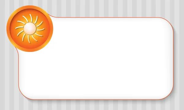 Frame for any text with sun — Stock Vector