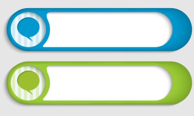 konuşma balonu ile iki düğme kümesi