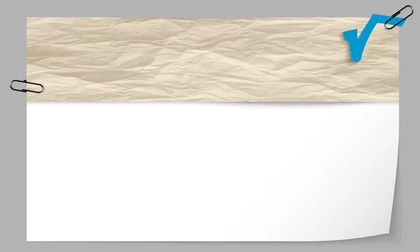 Textfeld mit Textur aus Papier und Radix-Symbol — Stockvektor