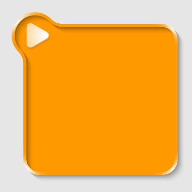 herhangi bir metin play sembolüyle turuncu metin kutusu