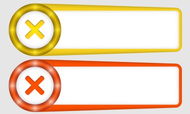 Sarı ve kırmızı kare için yasağı ile herhangi bir metni işaretle