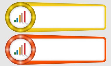 Sarı ve kırmızı çerçeve grafiği ile herhangi bir metin için