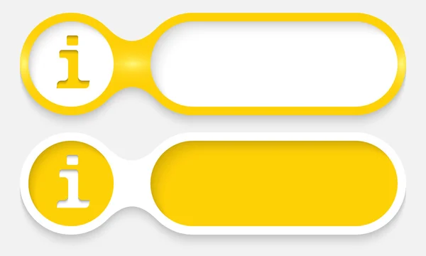 情報記号付きのテキストを入力するための 2 つのボタン — ストックベクタ