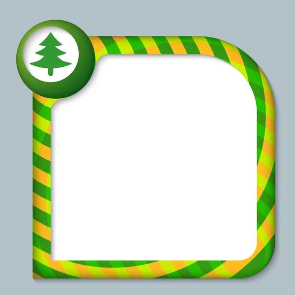 条纹的框架使用树符号输入文本 — 图库矢量图片