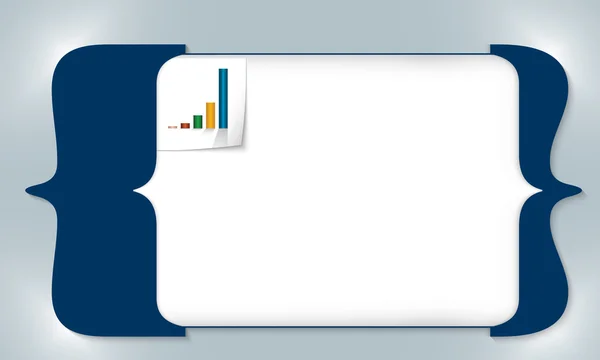 Niebieski nawiasy kwadratowe dla wprowadzania tekstu z wykresu — Wektor stockowy