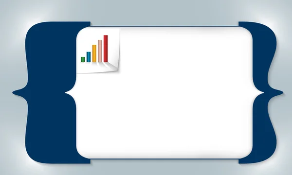 Corchetes cuadrados azules para introducir cualquier texto con gráfico — Vector de stock