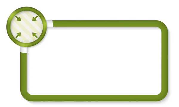 矢印の付いた enterimg テキストのグリーン フレーム — ストックベクタ